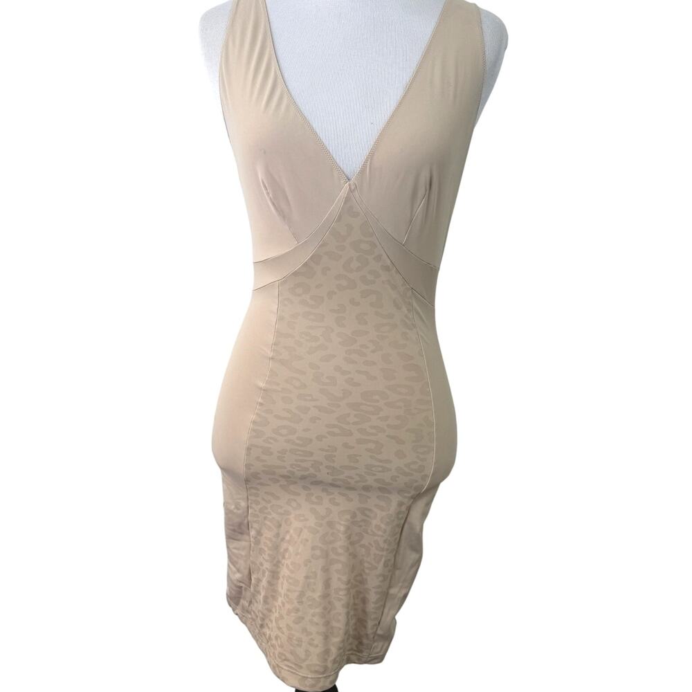 Assets by Spanx Red Hot Cheetah Full Slip Slimming Shapewear Dress Size Medium